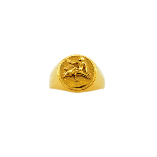 Taras Horse Coin Ring Gold