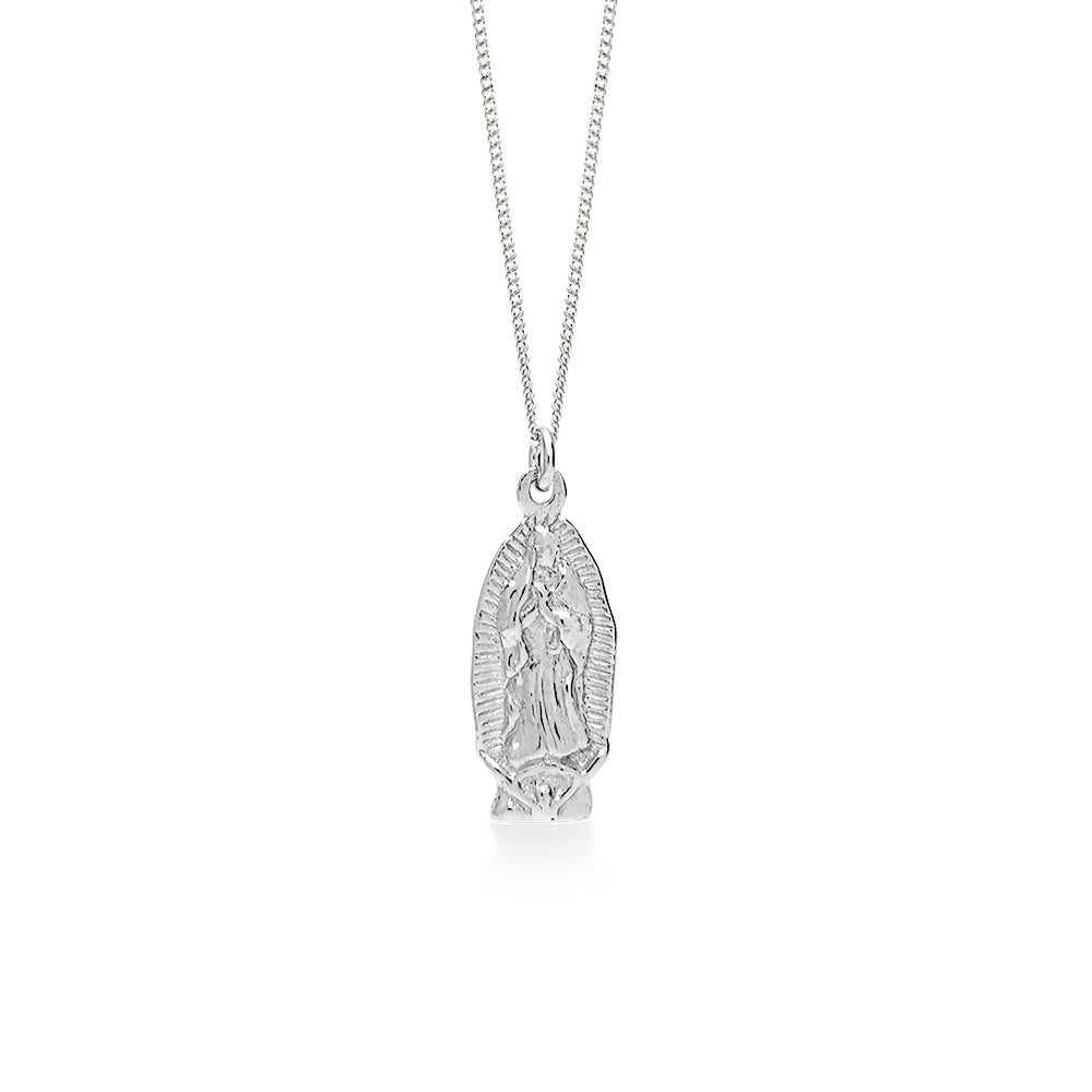 Ancient Guadalupe Maria Necklace Sterling Silver