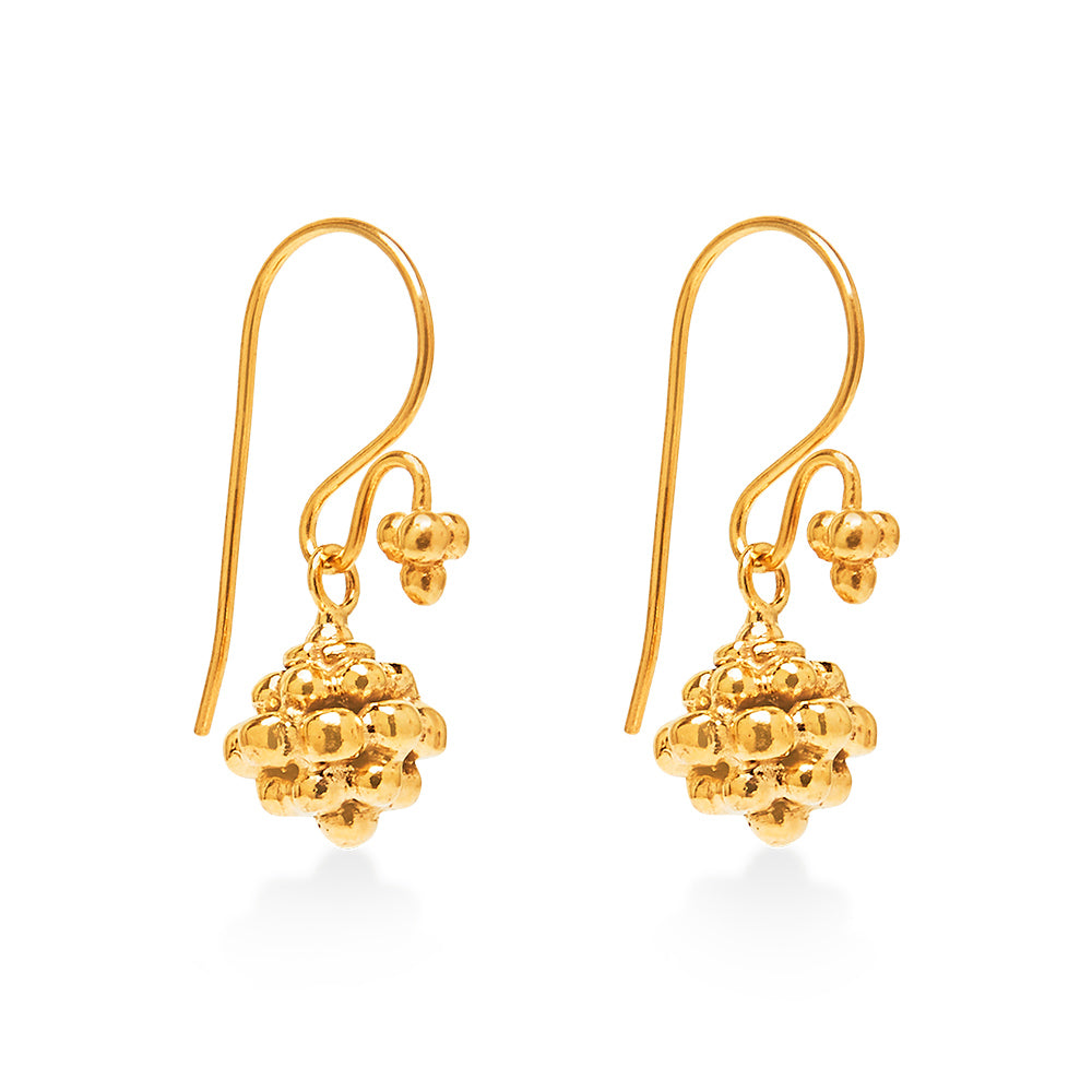 Ancient Jawan Bead Hook Earring Gold