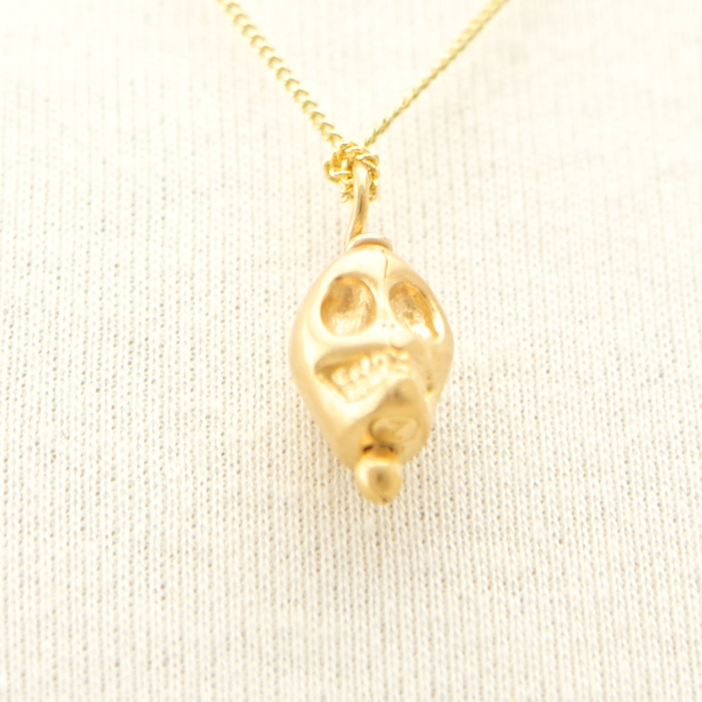 Skull Large Necklace Gold