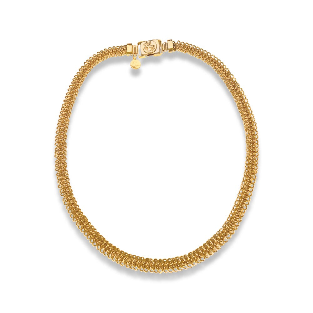 A Horse Tennis Necklace Gold