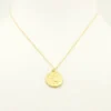 Ancient Goddess of Good Luck Coin Necklace Gold - Image 2