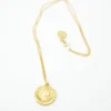 Ancient Goddess of Good Luck Coin Necklace Gold - Image 5