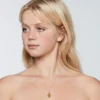 Leaf Embossed Necklace Gold - Image 4
