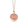 Ancient Goddess of Good Luck Coin Necklace Rose Gold