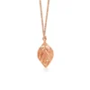 Leaf Embossed Necklace Gold - Image 3