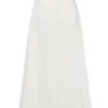 NY Wrap Skirt Long Ivory Linen - Image 3