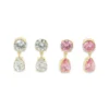 White Zirconia Drop Earring - Image 2