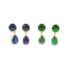 Bottle Green Zirconia Drop Earring - Image 2