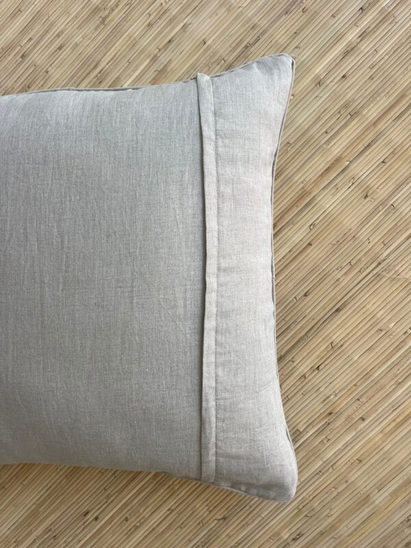 Italian Linen Pillow Peony Rose Print Large - Image 4