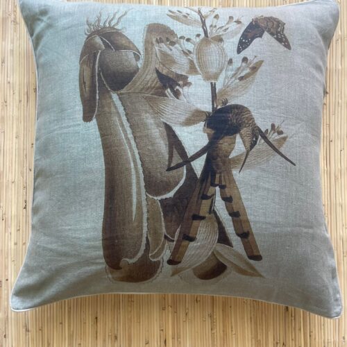 Italian Linen Pillow Agave Print Large